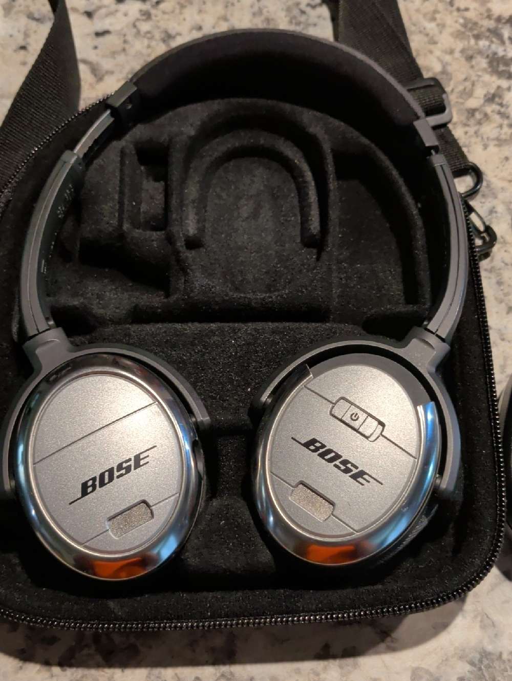 Bose Silver and Black Over-Ear Headphones